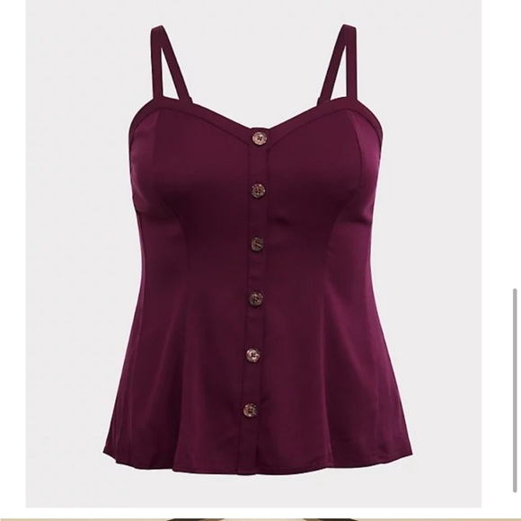 EUC! Torrid 3 burgundy top - Picture 3 of 7